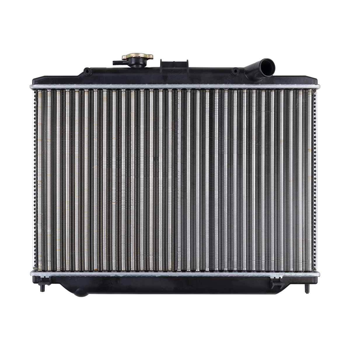 RADIADOR PLASTICO NISSAN URVAN CIL: 4L POS: TRANSMISION ESTANDAR CAR: CAA 26MM