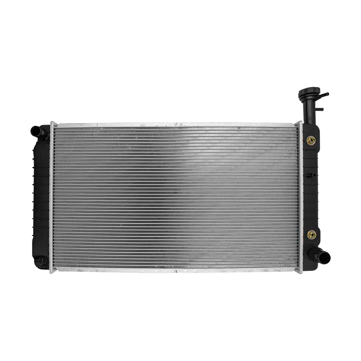 RADIADOR PLASTICO GENERAL MOTORS EXPRE CIL: 8V POS: TRANSMISION AUTOMATICA CAR: CAA 26MM