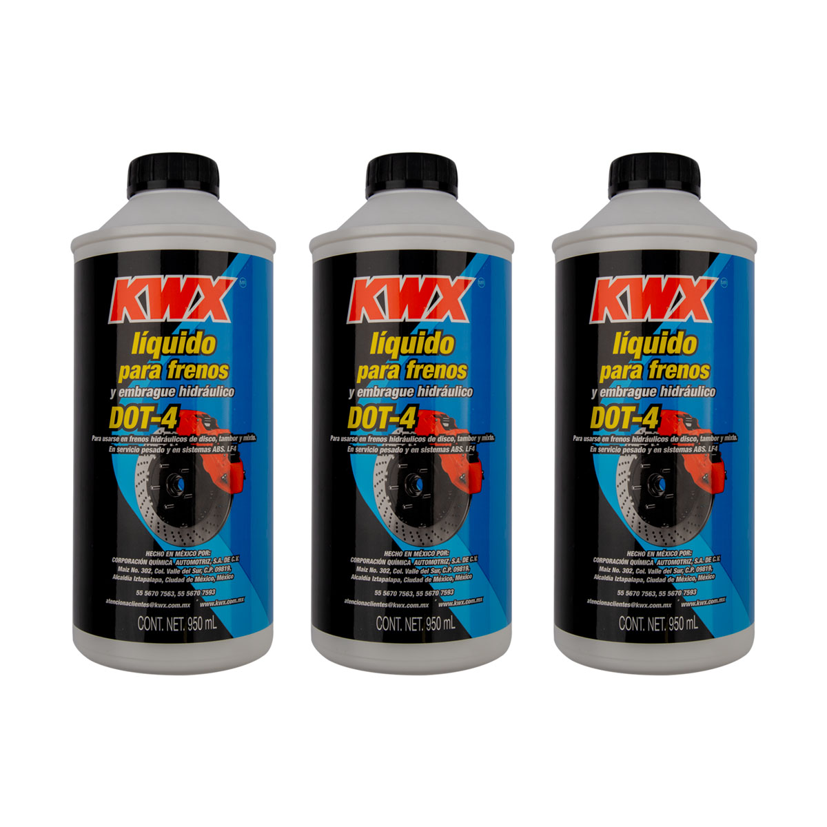 LIQUIDO FRENOS .950L   DOT4 CAR: .950