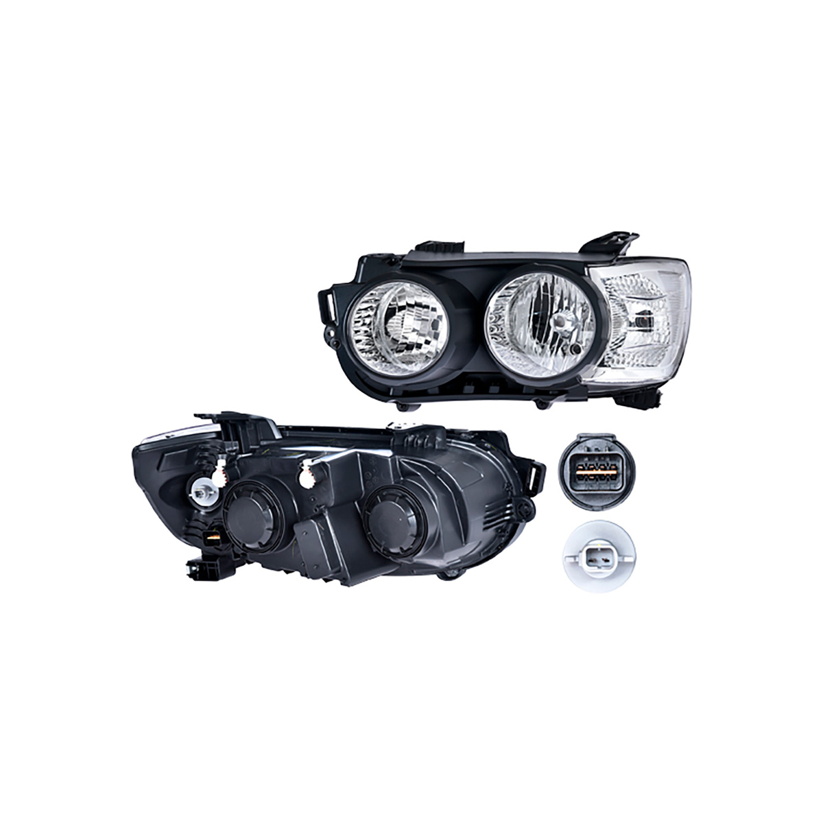 FARO LUZ GENERAL MOTORS SONIC CIL: 4L POS: IZQUIERDO CAR: LISO NEGR