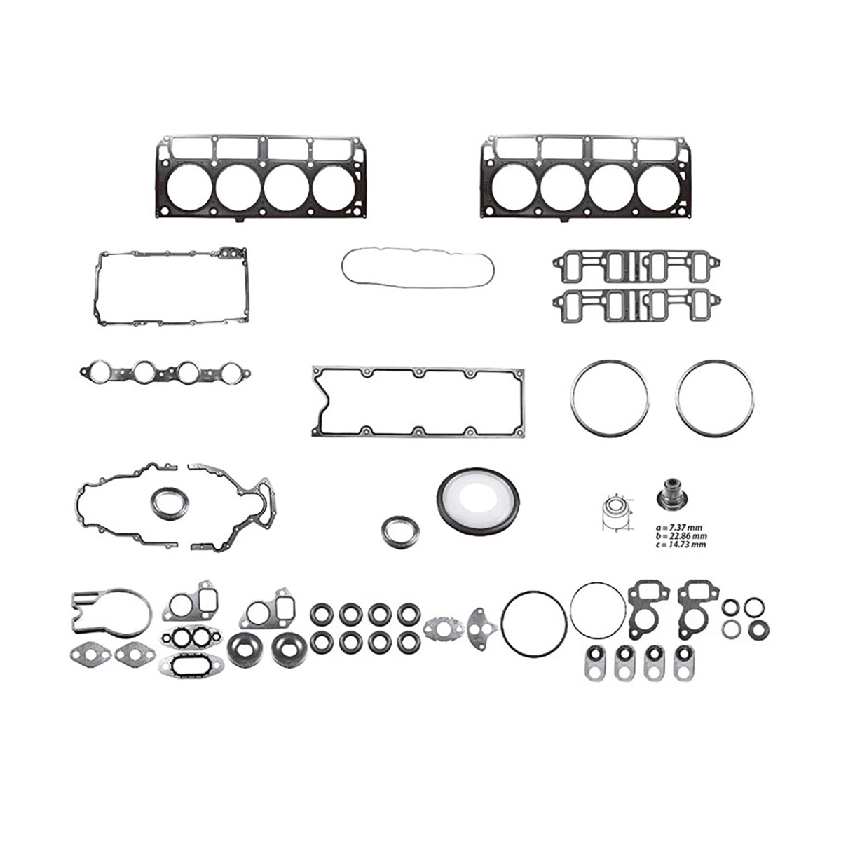 JUNTAS MOTOR COMPLETO GENERAL MOTORS SUBUR CIL: 8V  CAR: LAMI MOT: 6.0L