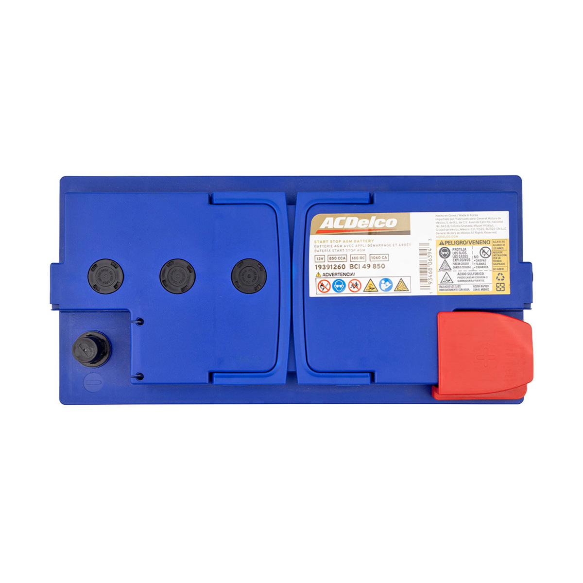 ACUMULADOR AGM   850 CAR: 1060 P-P+