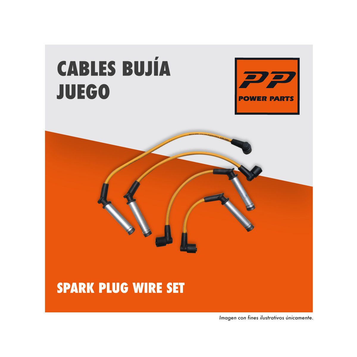 CABLES BUJIA JGO GENERAL MOTORS CHEVY CIL: 4L 7MM CAR: CODO MOT: 1.6L