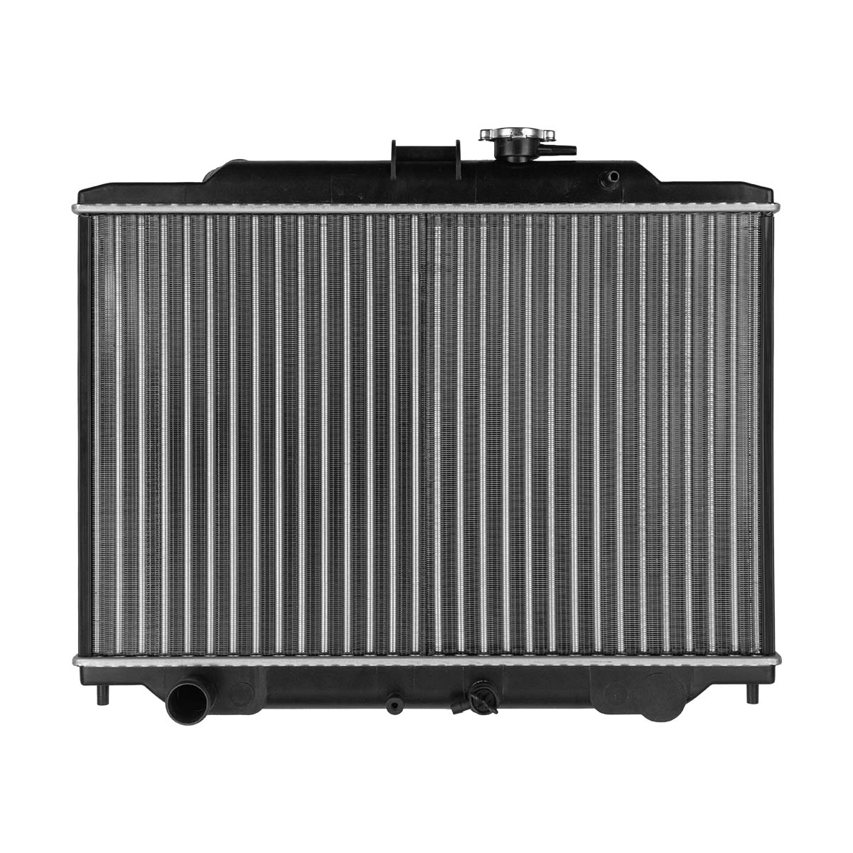 RADIADOR PLASTICO NISSAN URVAN CIL: 4L POS: TRANSMISION ESTANDAR CAR: CAA 26MM