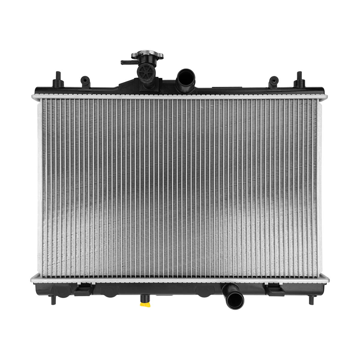 RADIADOR PLASTICO NISSAN TIIDA CIL: 4L POS: TRANSMISION ESTANDAR CAR: CAA 16MM