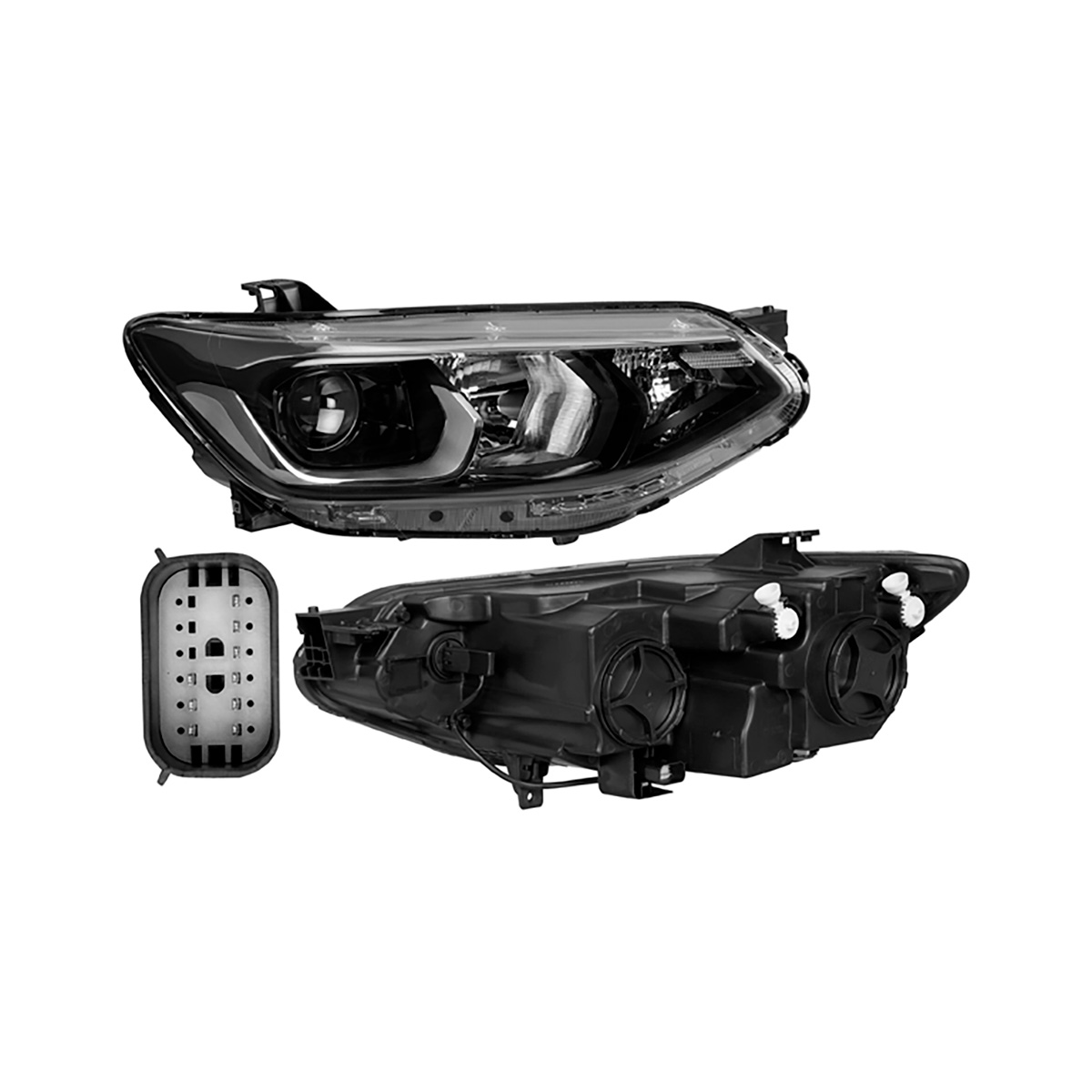 FARO LUZ GENERAL MOTORS TRACK CIL: 3L POS: DERECHO CAR: LISO NEGR