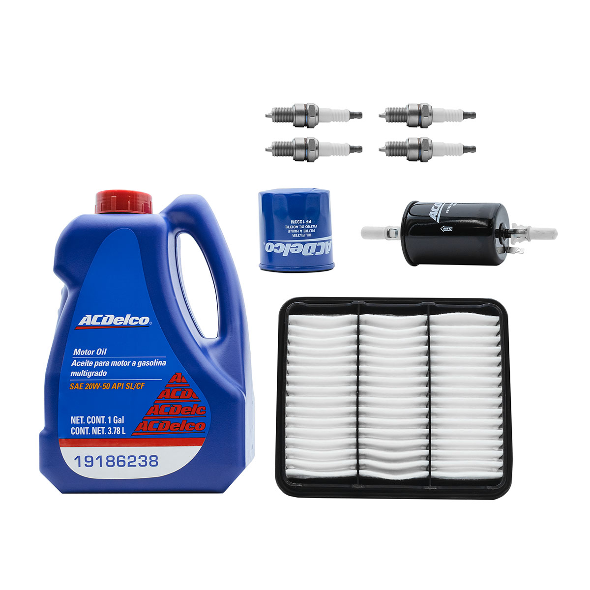 KIT AFINACION Y ACEITE GENERAL MOTORS MATIZ CIL: 4L MULT CAR: 20W5 MOT: 1.0L