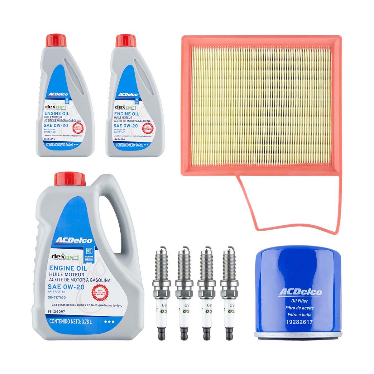 KIT AFINACION Y ACEITE GENERAL MOTORS CAVAL CIL: 3L SINT CAR: 0W20 MOT: 1.3L