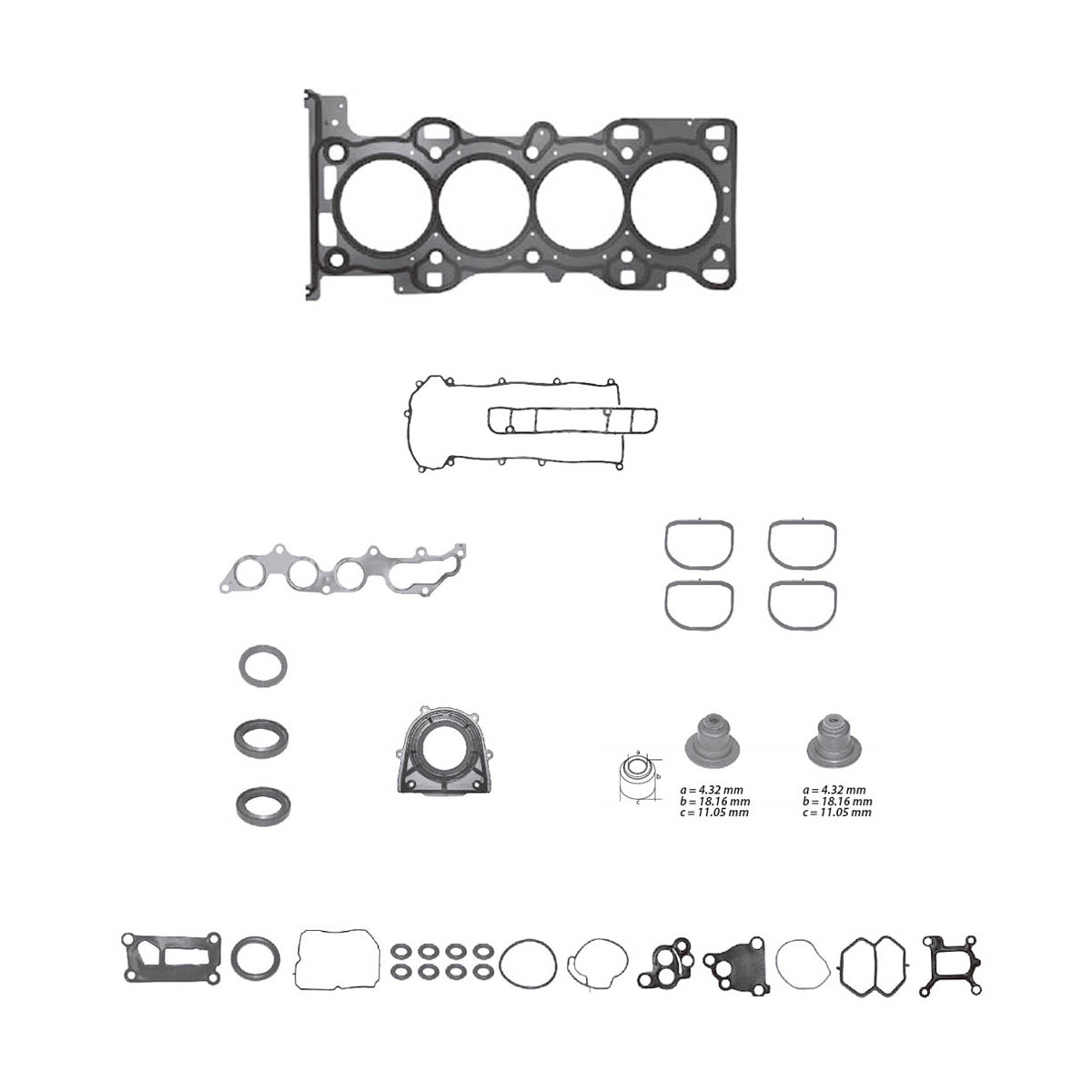 JUNTAS MOTOR COMPLETO FORD MONDE CIL: 4L  CAR: LAMI MOT: 2.0L