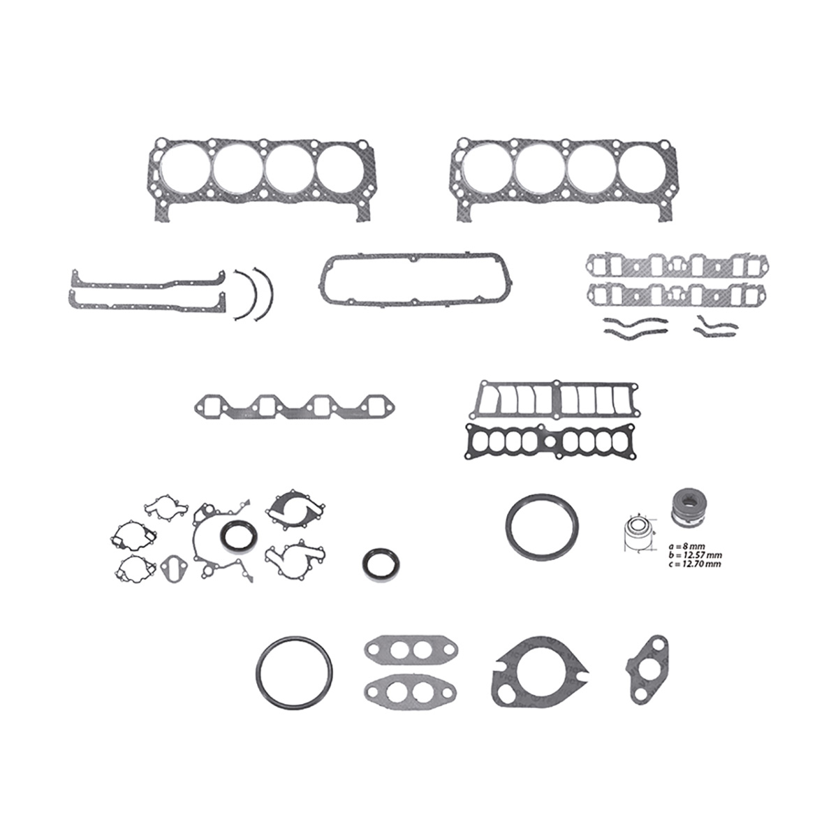 JUNTAS MOTOR COMPLETO FORD VAR CIL: 8V  CAR: GRAF MOT: 5.0L