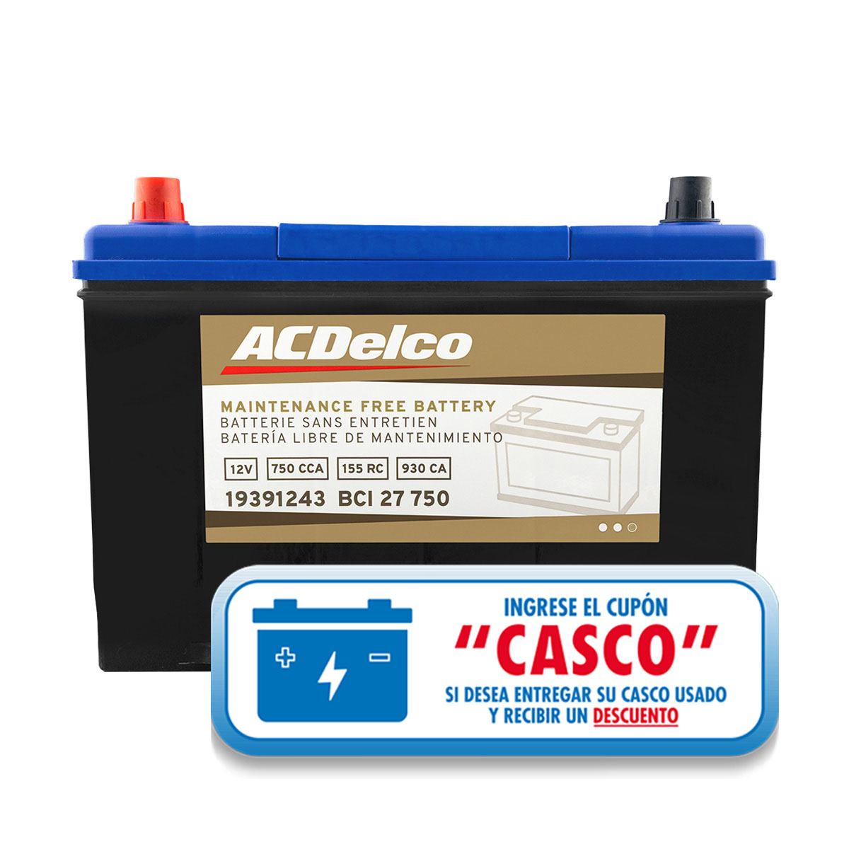 ACUMULADOR   750 CAR: 930 P+P-