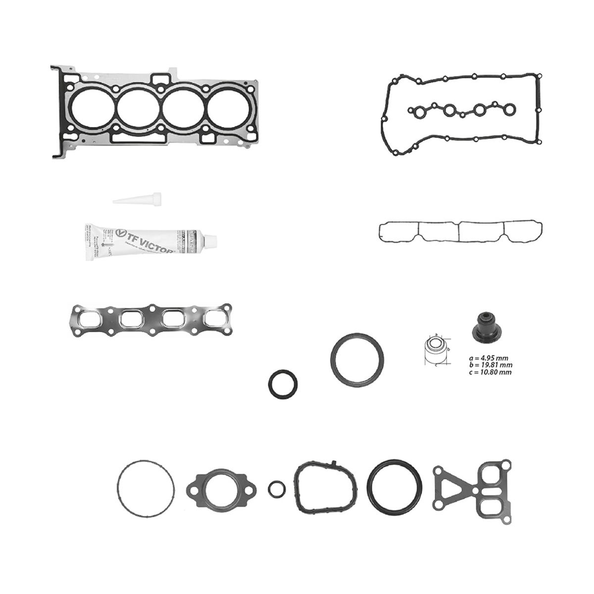 JUNTAS MOTOR COMPLETO CHRYSLER GROUP AVENG CIL: 4L  CAR: LAMI MOT: 2.4L