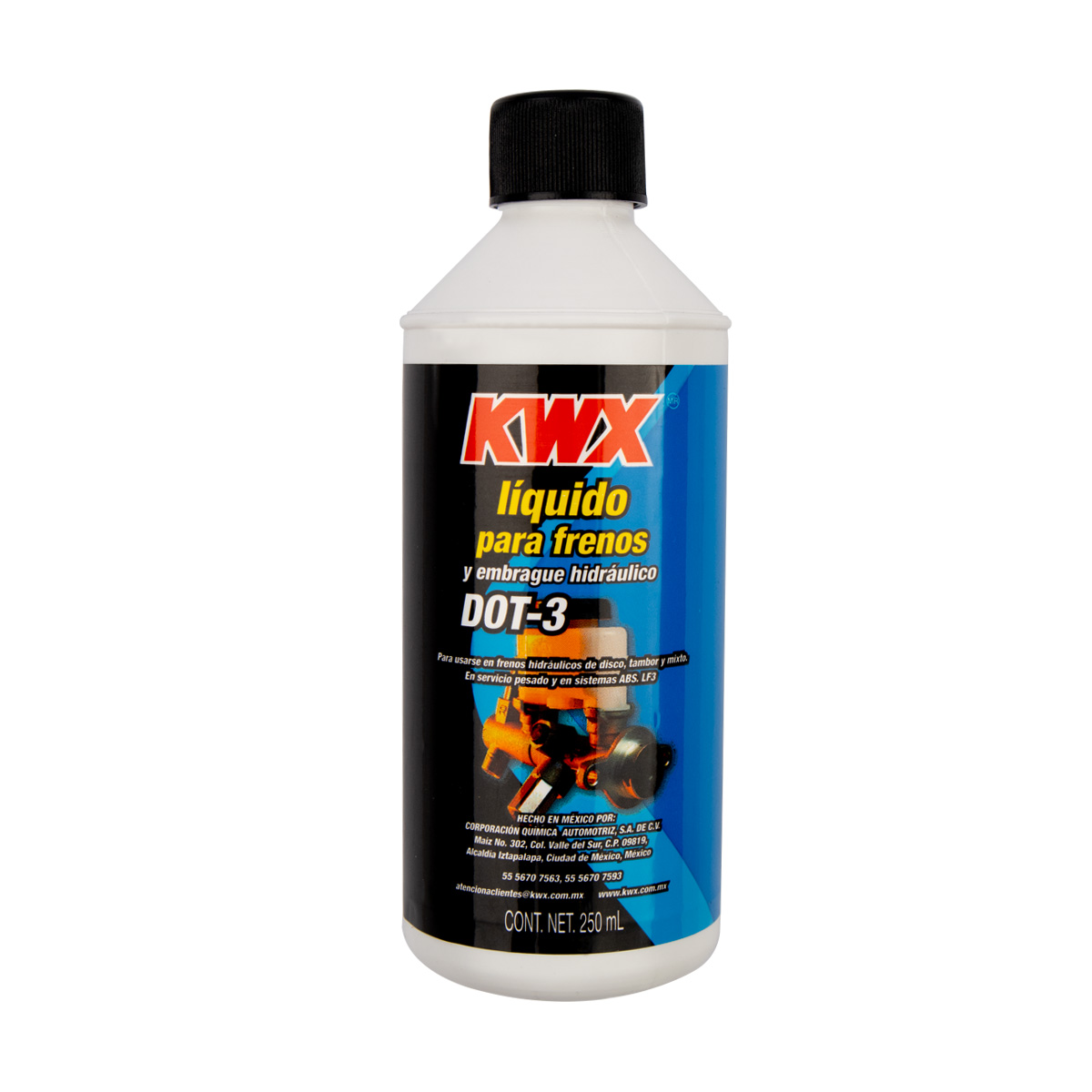 LIQUIDO FRENOS .250L   DOT3 CAR: 250M