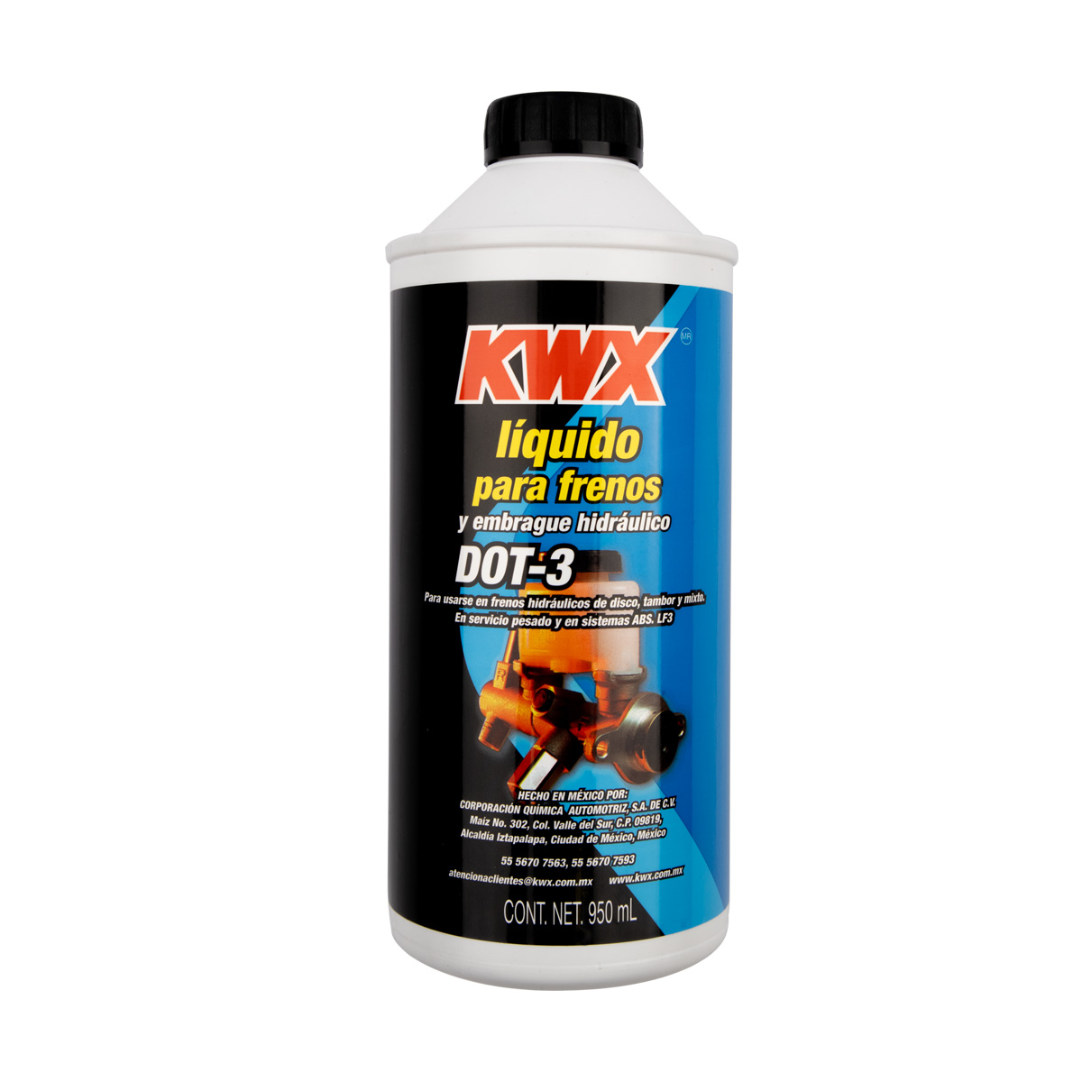 LIQUIDO FRENOS .950L   DOT3 CAR: .950