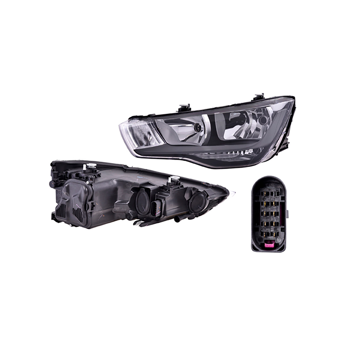 FARO LUZ AUDI A1 CIL: 4L POS: IZQUIERDO CAR: LISO NEGR