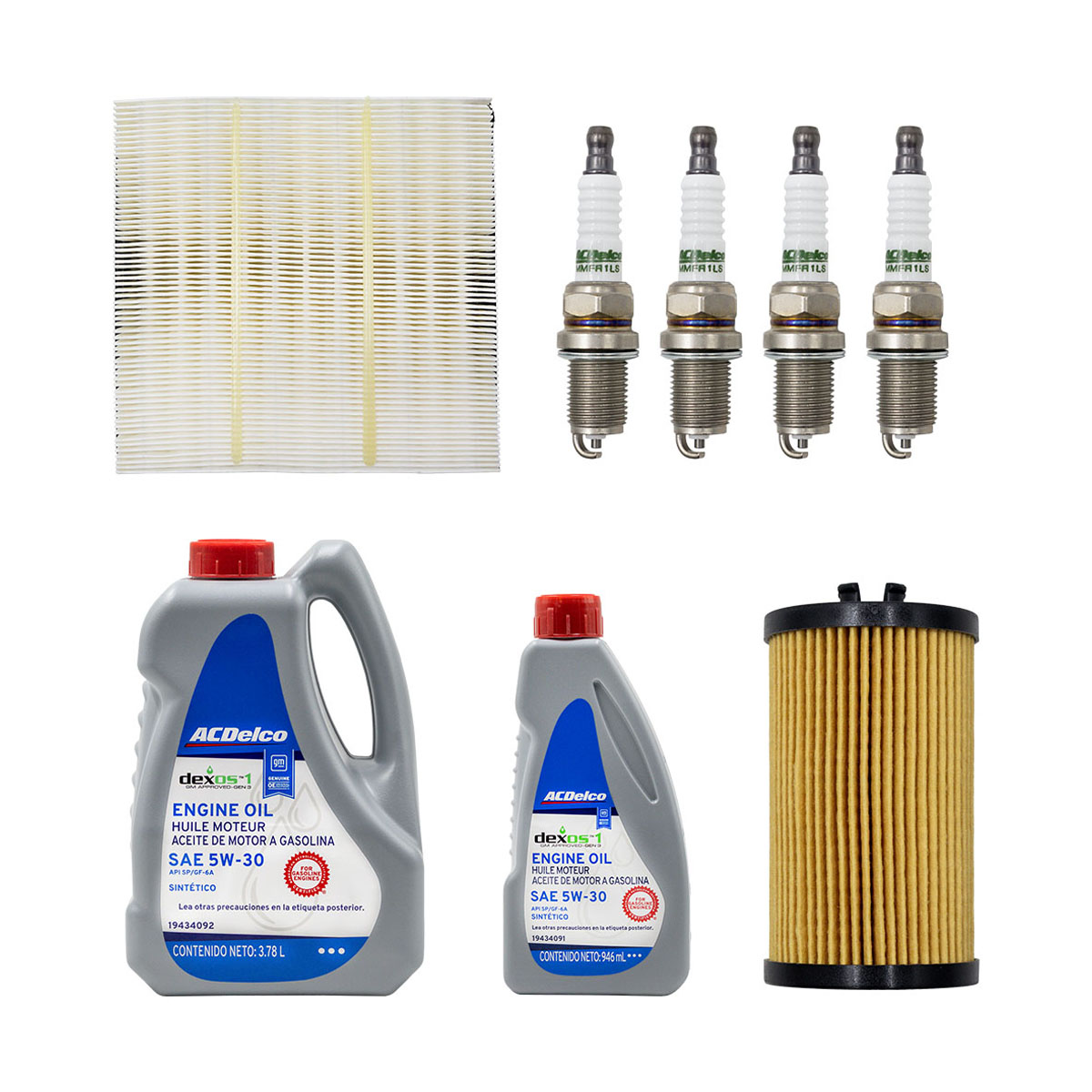 KIT AFINACION Y ACEITE GENERAL MOTORS CRUZE CIL: 4L SINT CAR: 5W30 DEXO