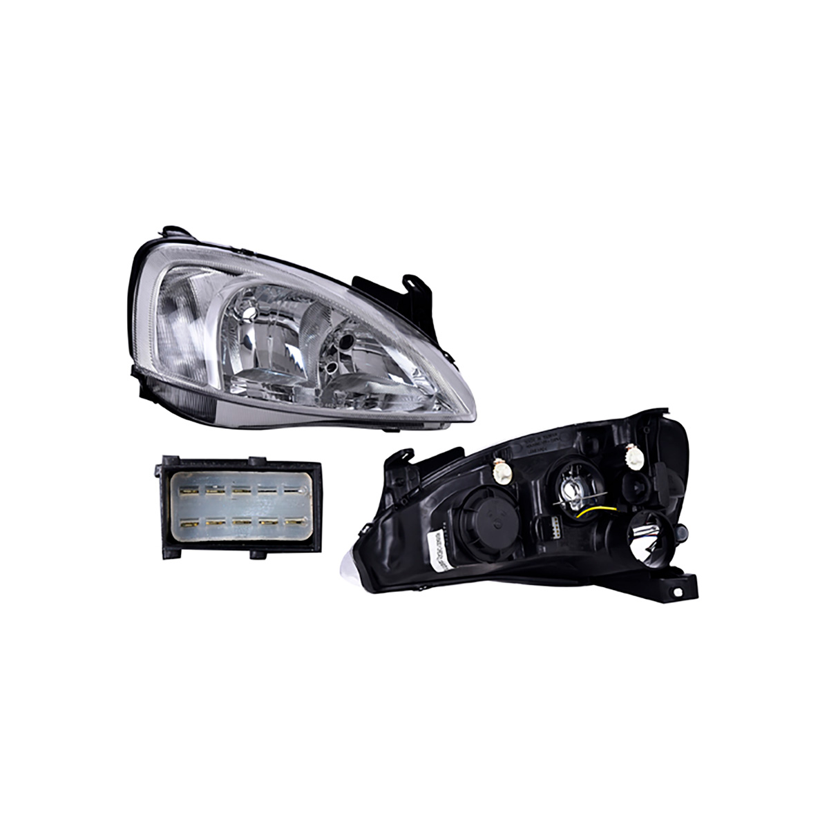 FARO LUZ GENERAL MOTORS CORSA CIL: 4L POS: DERECHO CAR: LISO CROM