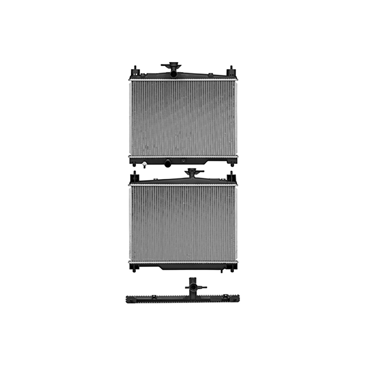 RADIADOR PLASTICO TOYOTA YARIS CIL: 4L POS: TRANSMISION ESTANDAR CAR: CAA 16MM