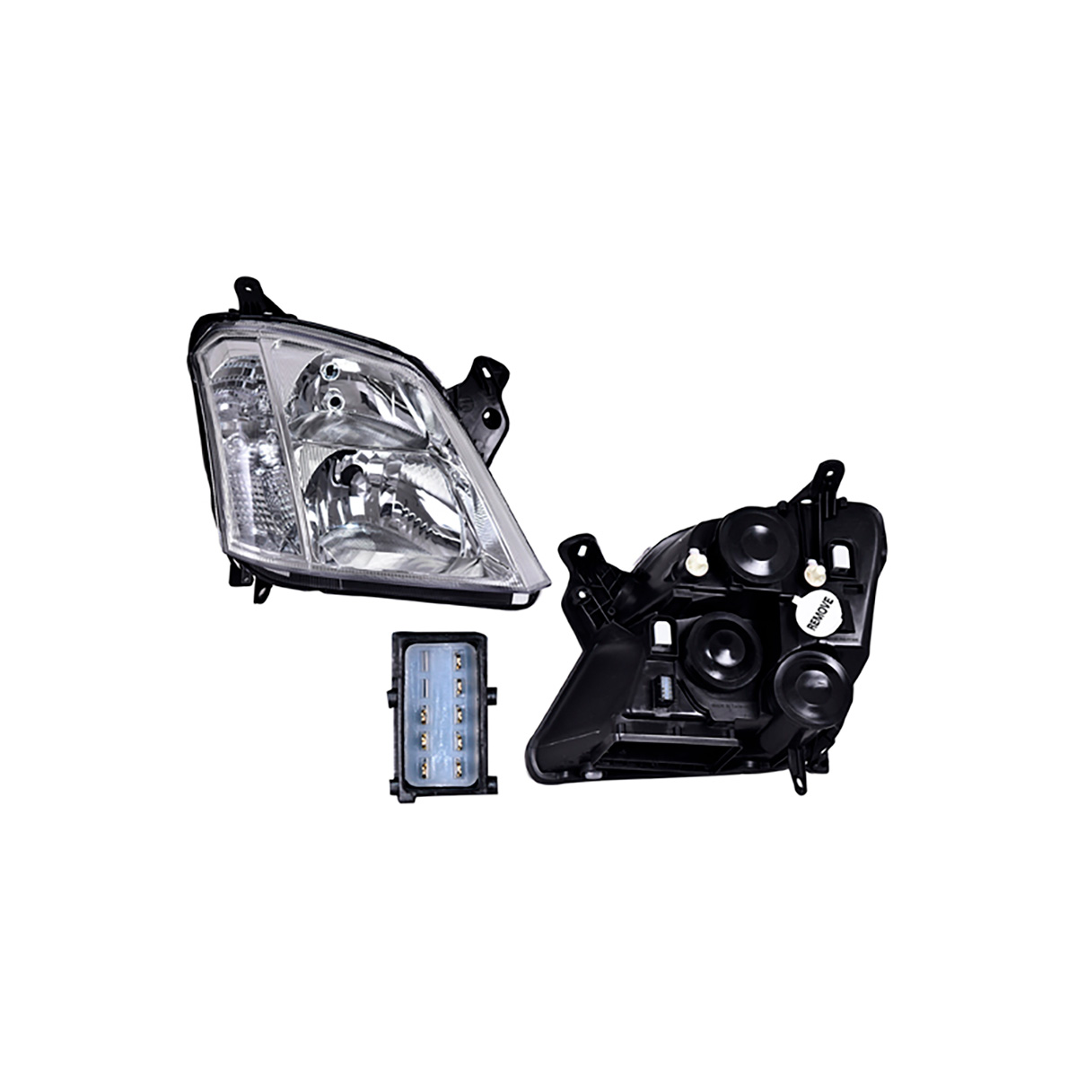 FARO LUZ GENERAL MOTORS MERIV CIL: 4L POS: DERECHO CAR: LISO CROM