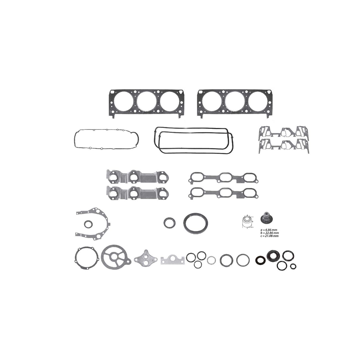 JUNTAS MOTOR COMPLETO GENERAL MOTORS VENTU CIL: 6V  CAR: GRAF MOT: 3.4L