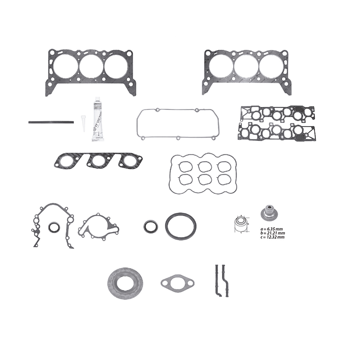 JUNTAS MOTOR COMPLETO FORD WINDS CIL: 6V  CAR: GRAF MOT: 3.8L