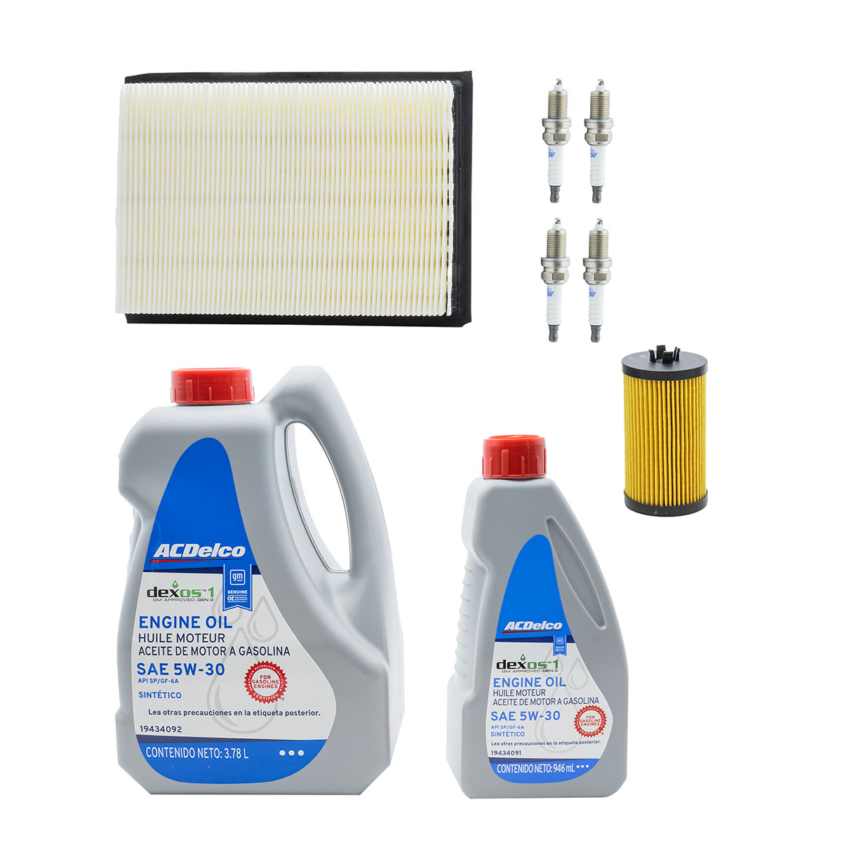 KIT AFINACION Y ACEITE GENERAL MOTORS SONIC CIL: 4L SINT CAR: 5W30 DEXO