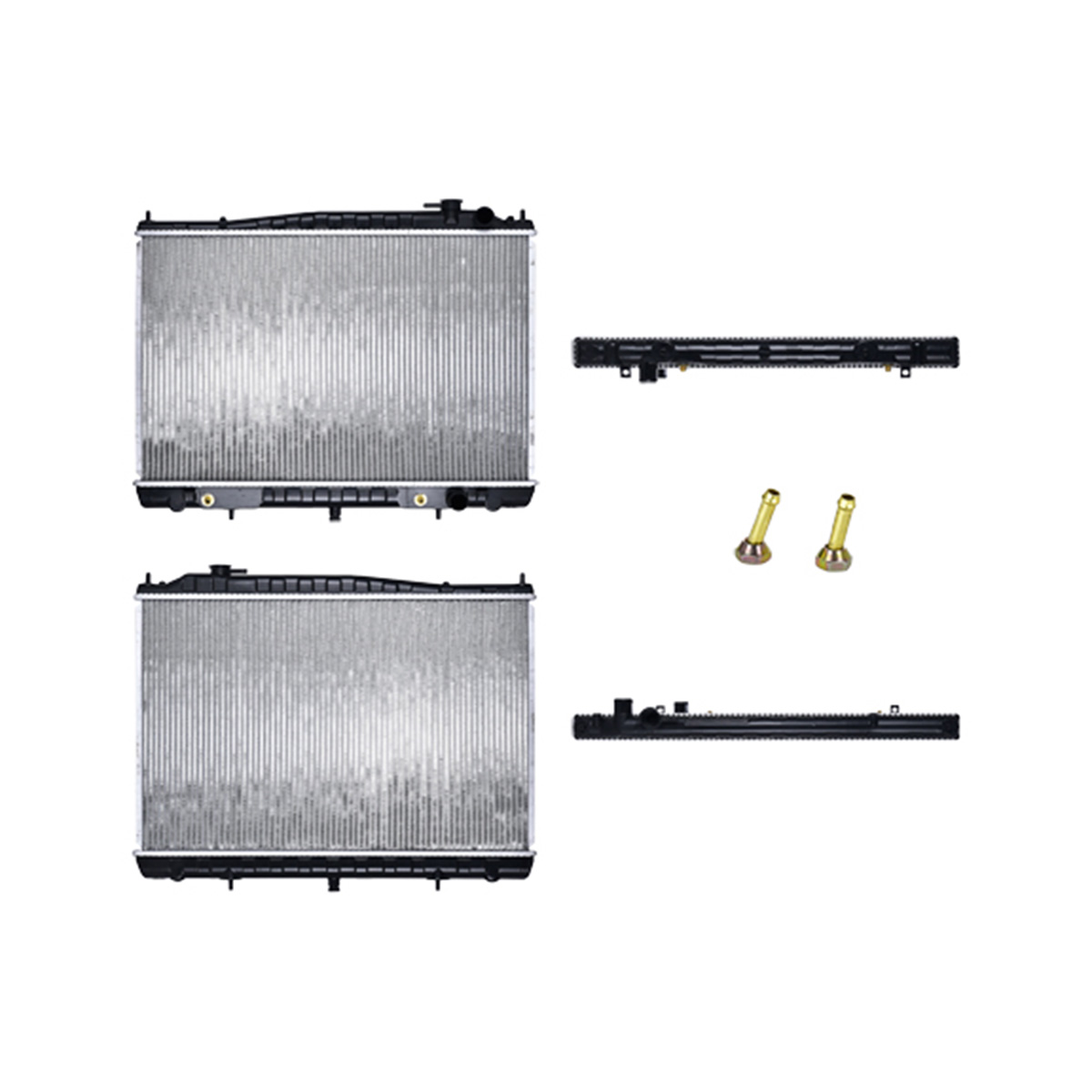 RADIADOR PLASTICO NISSAN FRONT CIL: 6V POS: TRANSMISION AUTOMATICA CAR: CAA 16MM