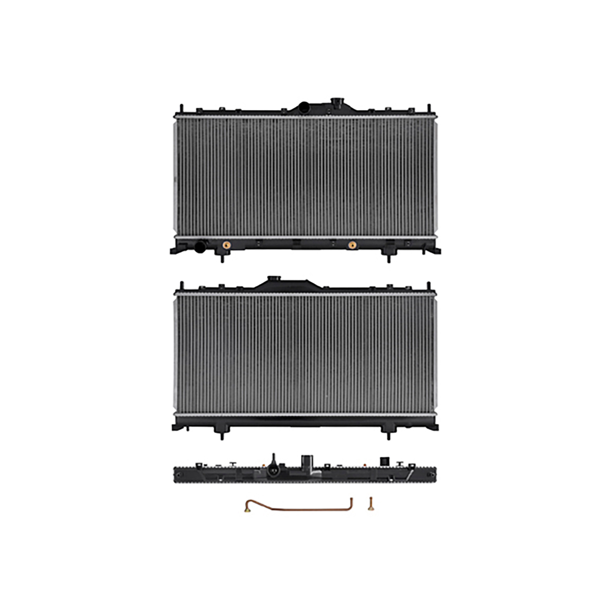 RADIADOR PLASTICO MITSUBISHI ECLIP CIL: 4L POS: TRANSMISION AUTOMATICA CAR: CAA 16MM