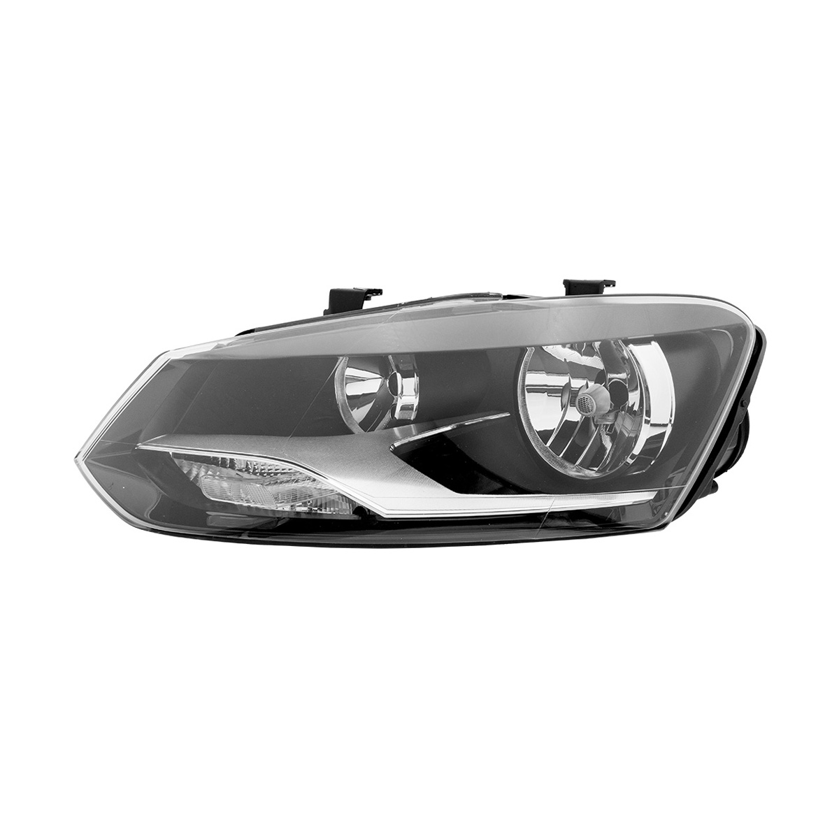 FARO LUZ VOLKSWAGEN POLO CIL: 4L POS: IZQUIERDO CAR: LISO NEGR