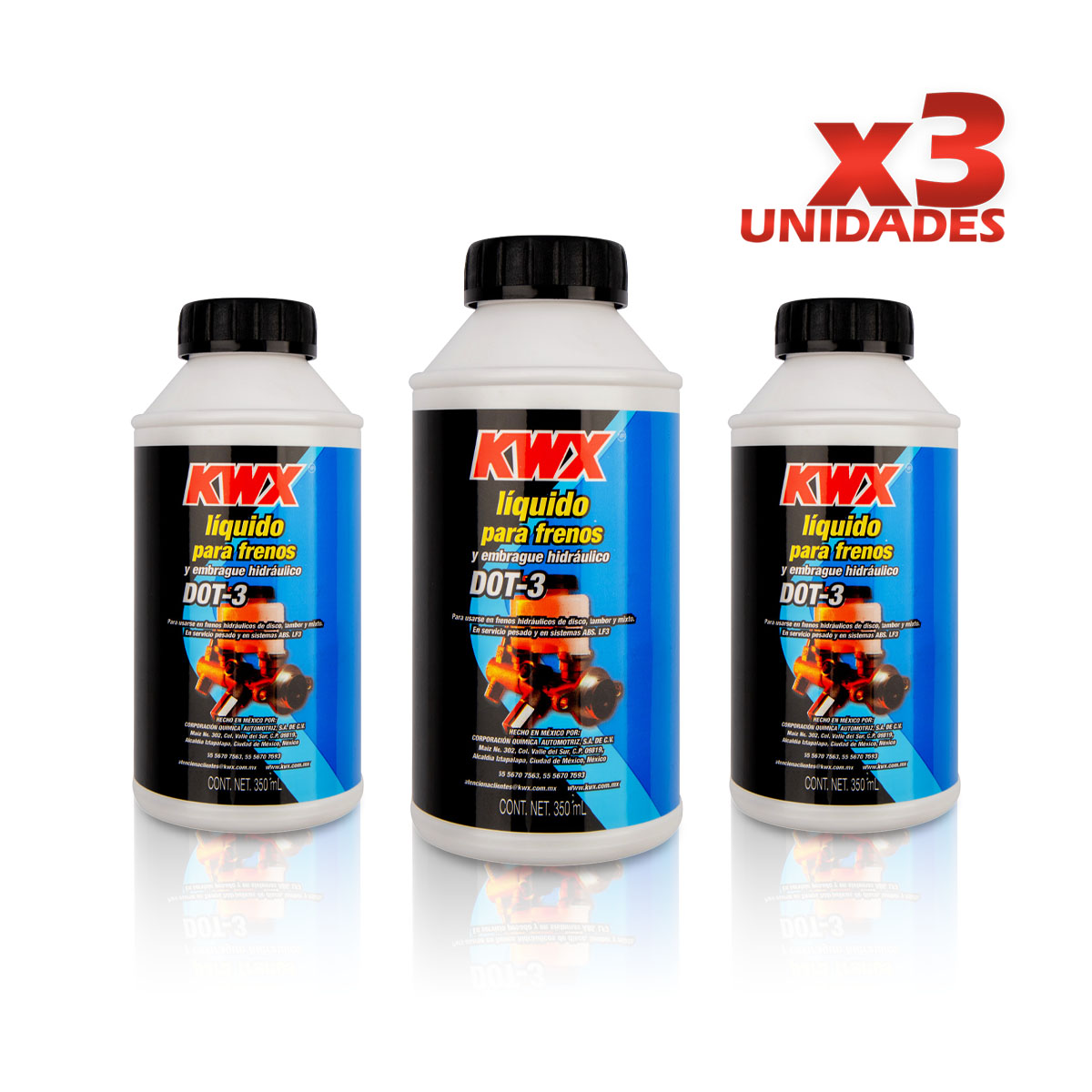 LIQUIDO FRENOS .350L   DOT3 CAR: 350M