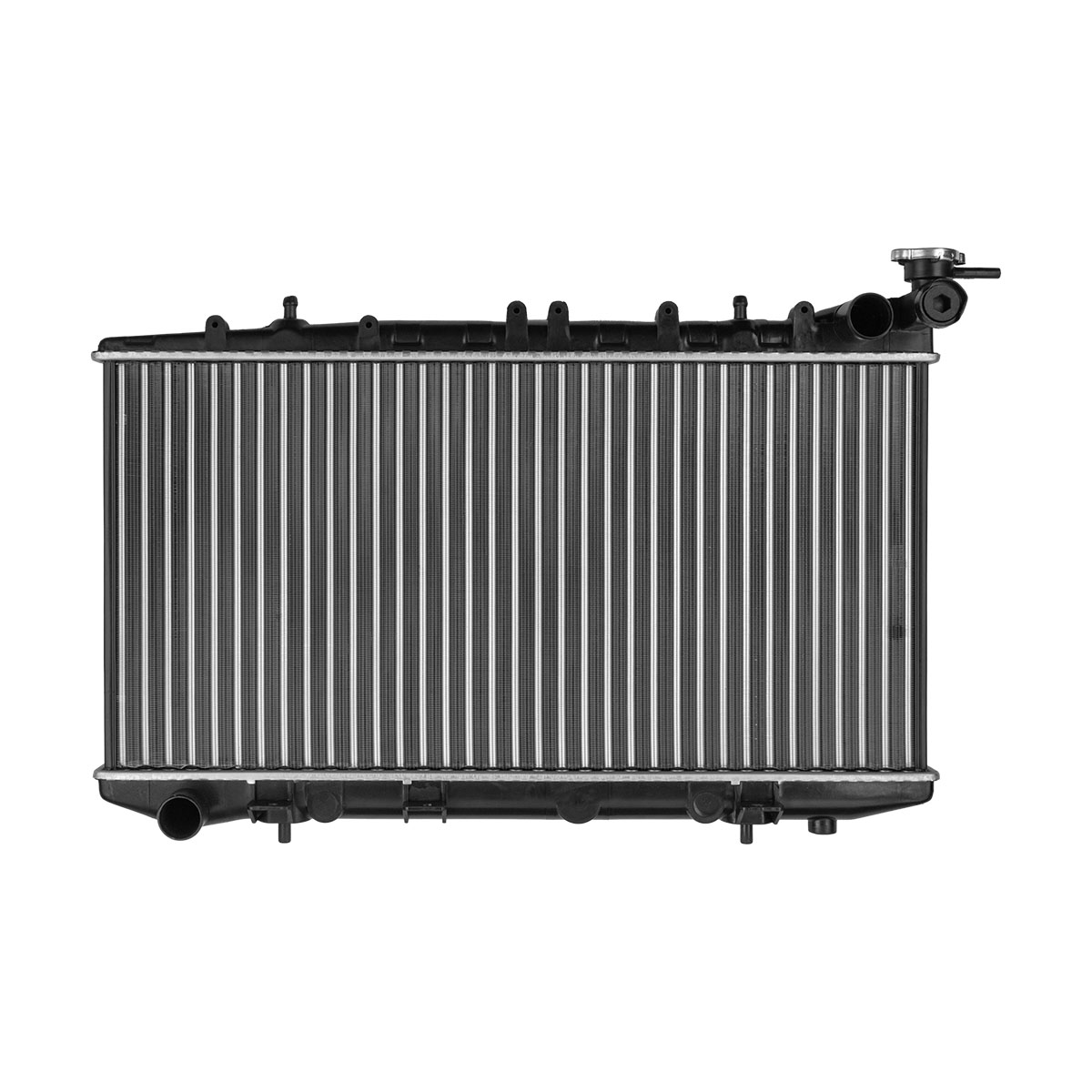 RADIADOR PLASTICO NISSAN TSURU CIL: 4L POS: TRANSMISION ESTANDAR CAR: CAA 23MM