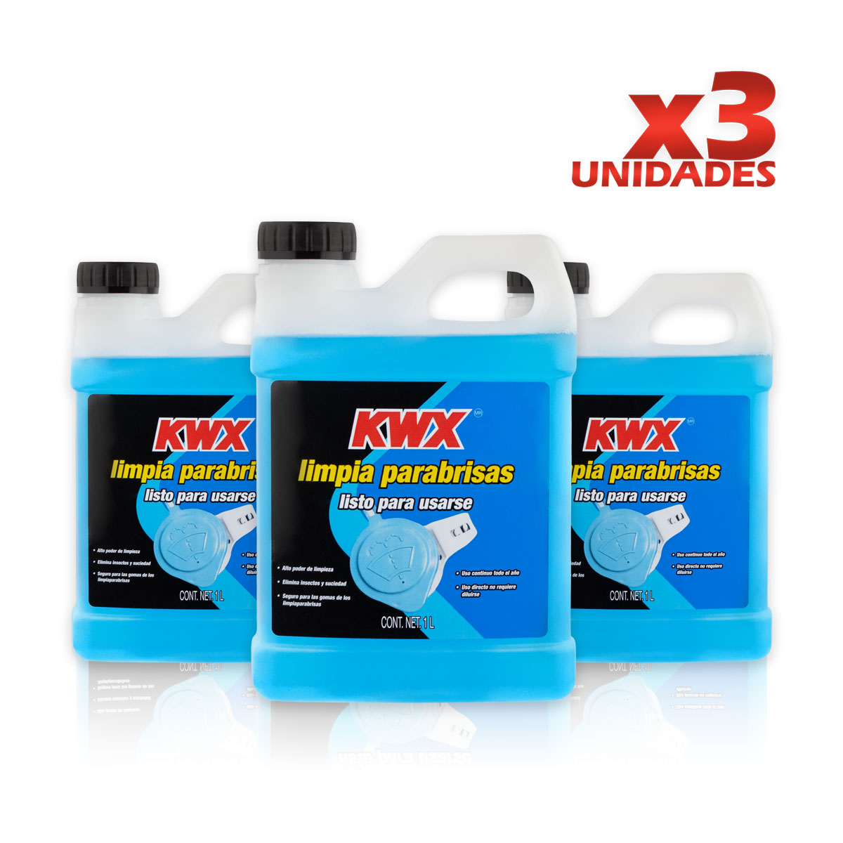 LAVA PARABRISAS 1L   AZUL CAR: DIRE