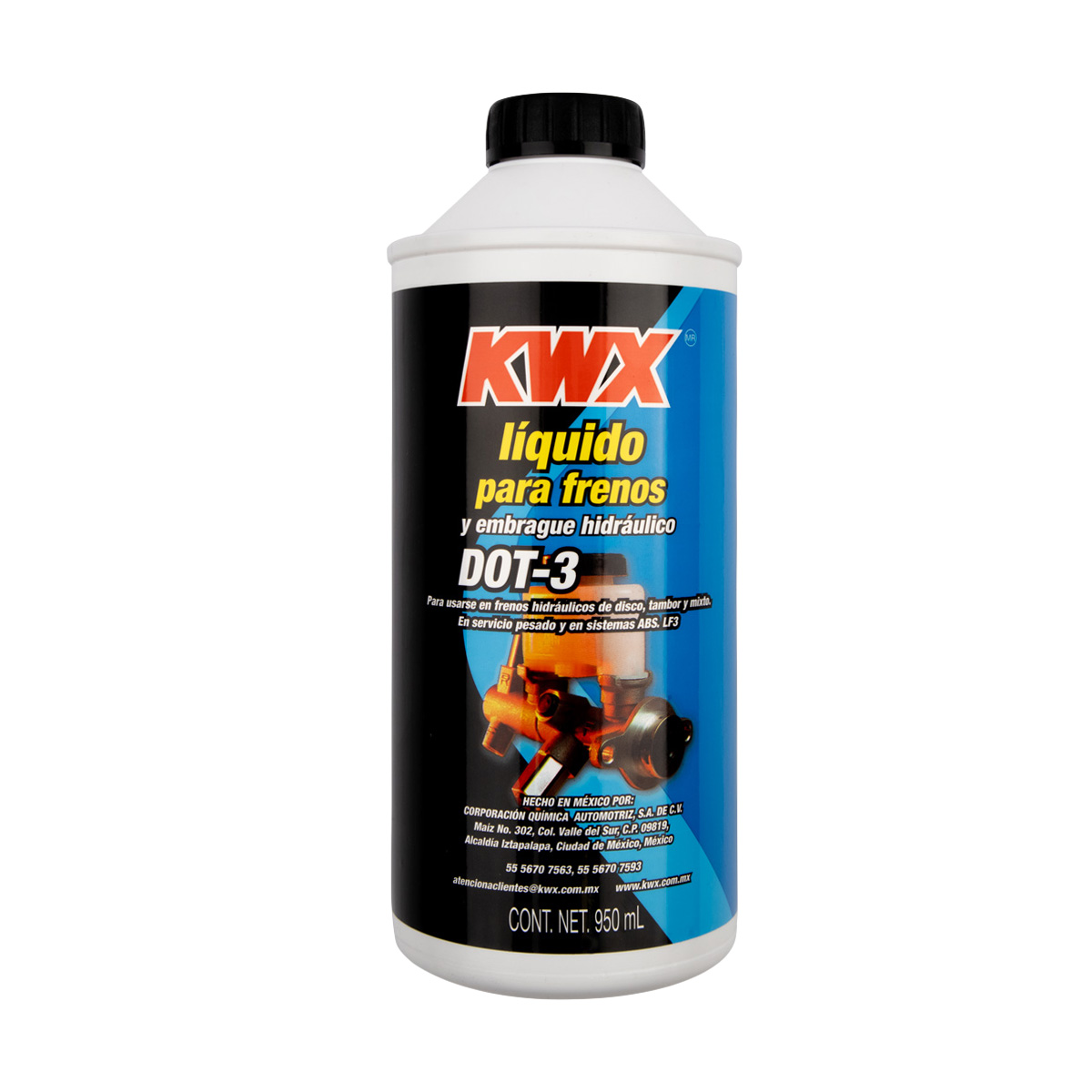 LIQUIDO FRENOS .950L   DOT3 CAR: .950