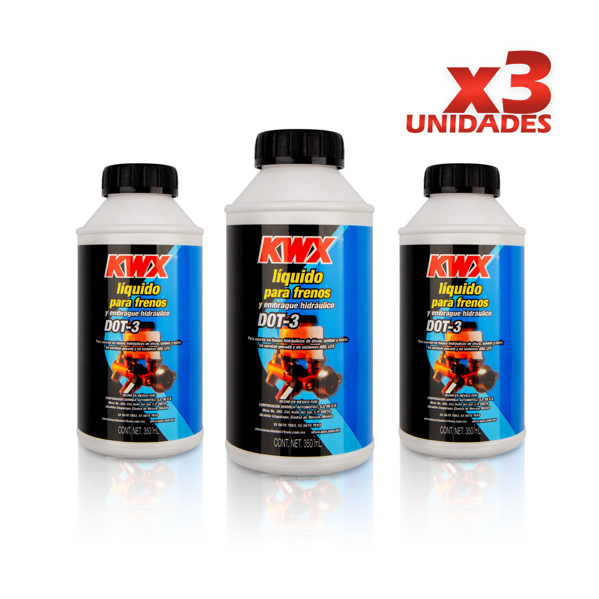 LIQUIDO FRENOS .950L   DOT3 CAR: .950