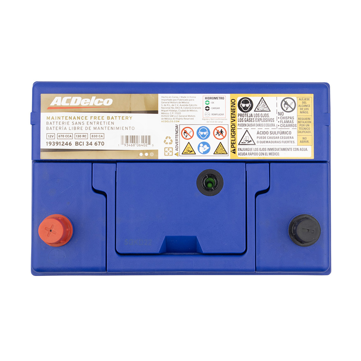 ACUMULADOR   670 CAR: 830 P+P-