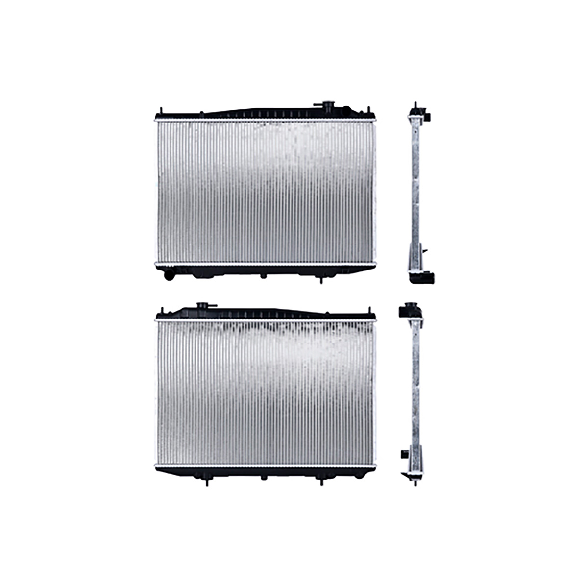 RADIADOR PLASTICO NISSAN FRONT CIL: 6V POS: TRANSMISION ESTANDAR CAR: CAA 26MM