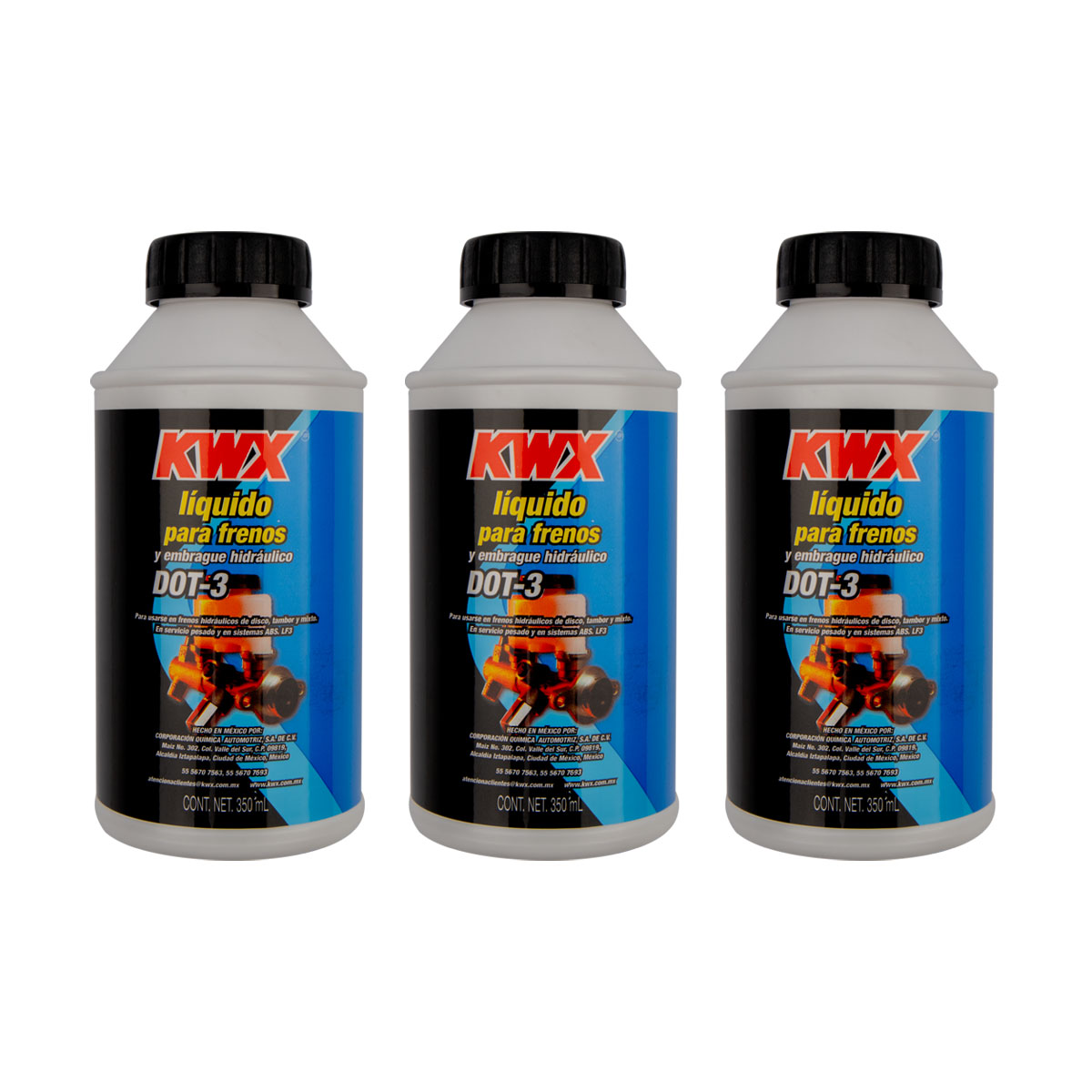 LIQUIDO FRENOS .350L   DOT3 CAR: 350M