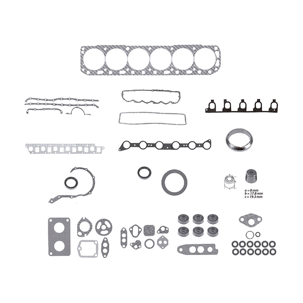 JUNTAS MOTOR COMPLETO FORD FOTOD CIL: 6L  CAR: GRAF MOT: 4.9L