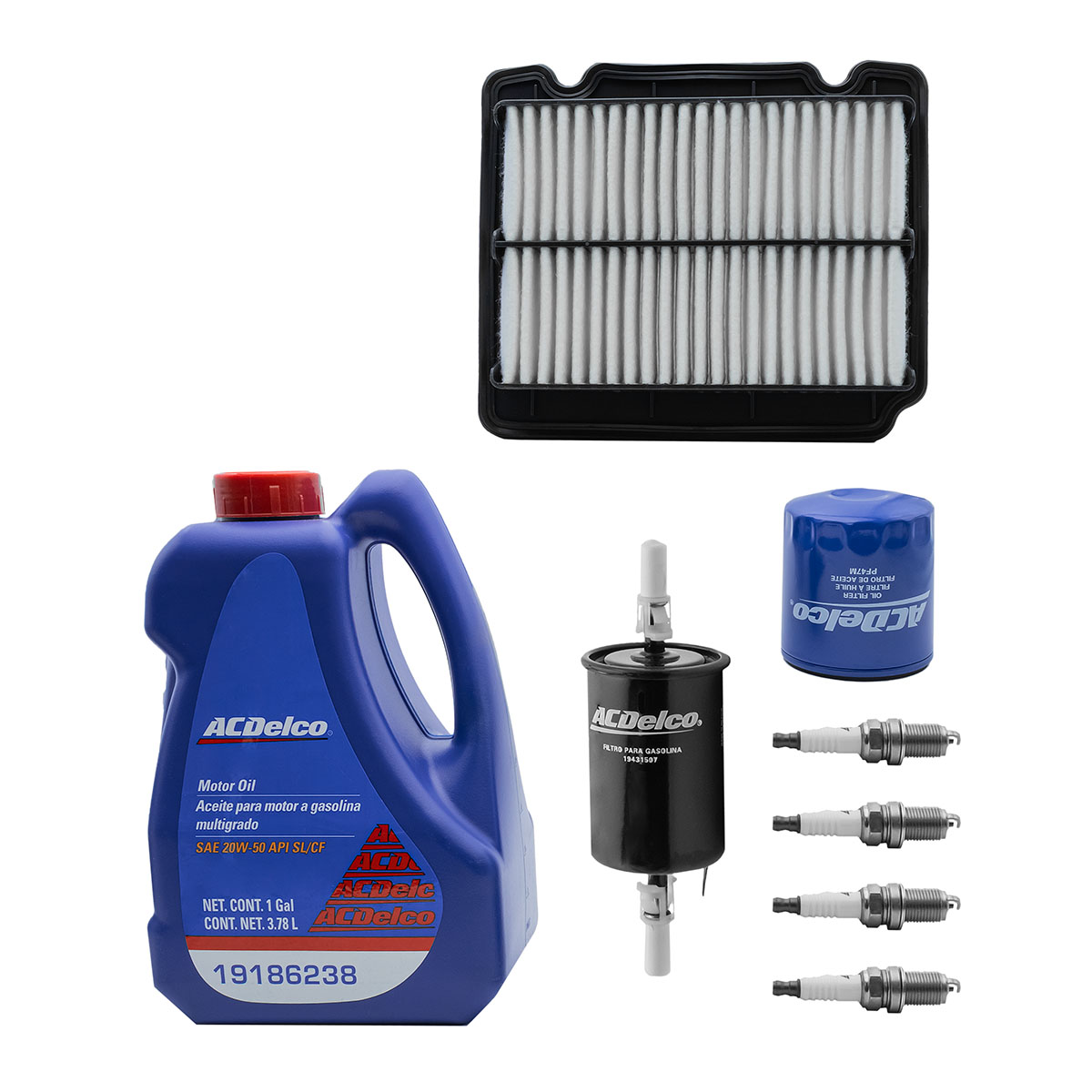 KIT AFINACION Y ACEITE GENERAL MOTORS AVEO CIL: 4L MULT CAR: 20W5 MOT: 1.6L