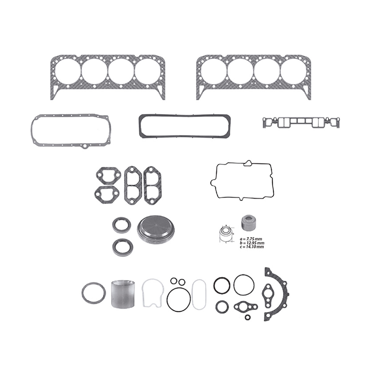 JUNTAS MOTOR COMPLETO GENERAL MOTORS C1500 CIL: 8V  CAR: GRAF MOT: 5.7L