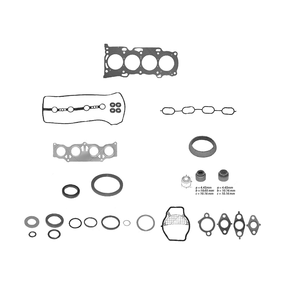 JUNTAS MOTOR COMPLETO TOYOTA RAV4 CIL: 4L  CAR: LAMI MOT: 2.4L